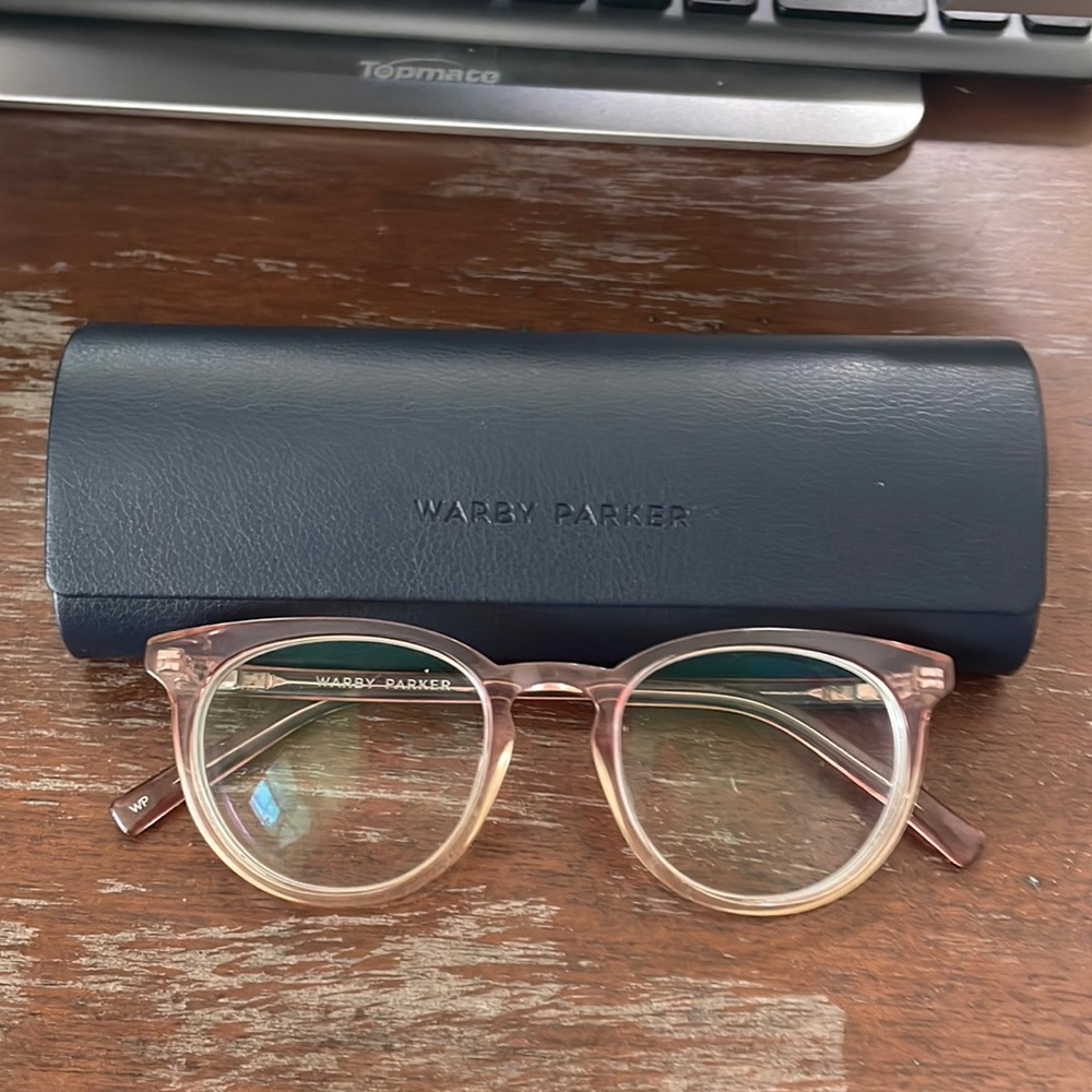 Warby Parker Sadie 625 clear pink eyeglasses - Picture 1 of 15